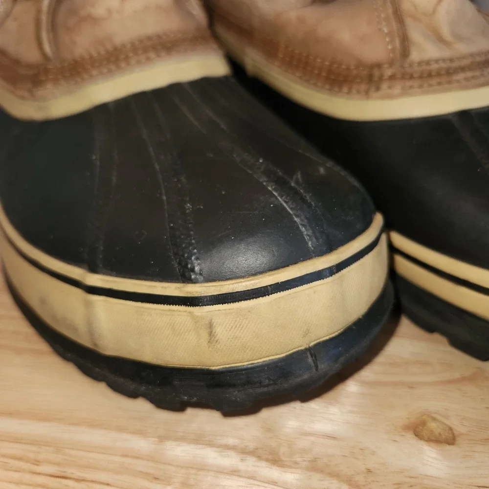 Sorel Caribou Vintage Kaufman Canada Boots Men's Size 11 Real Wool and Leather